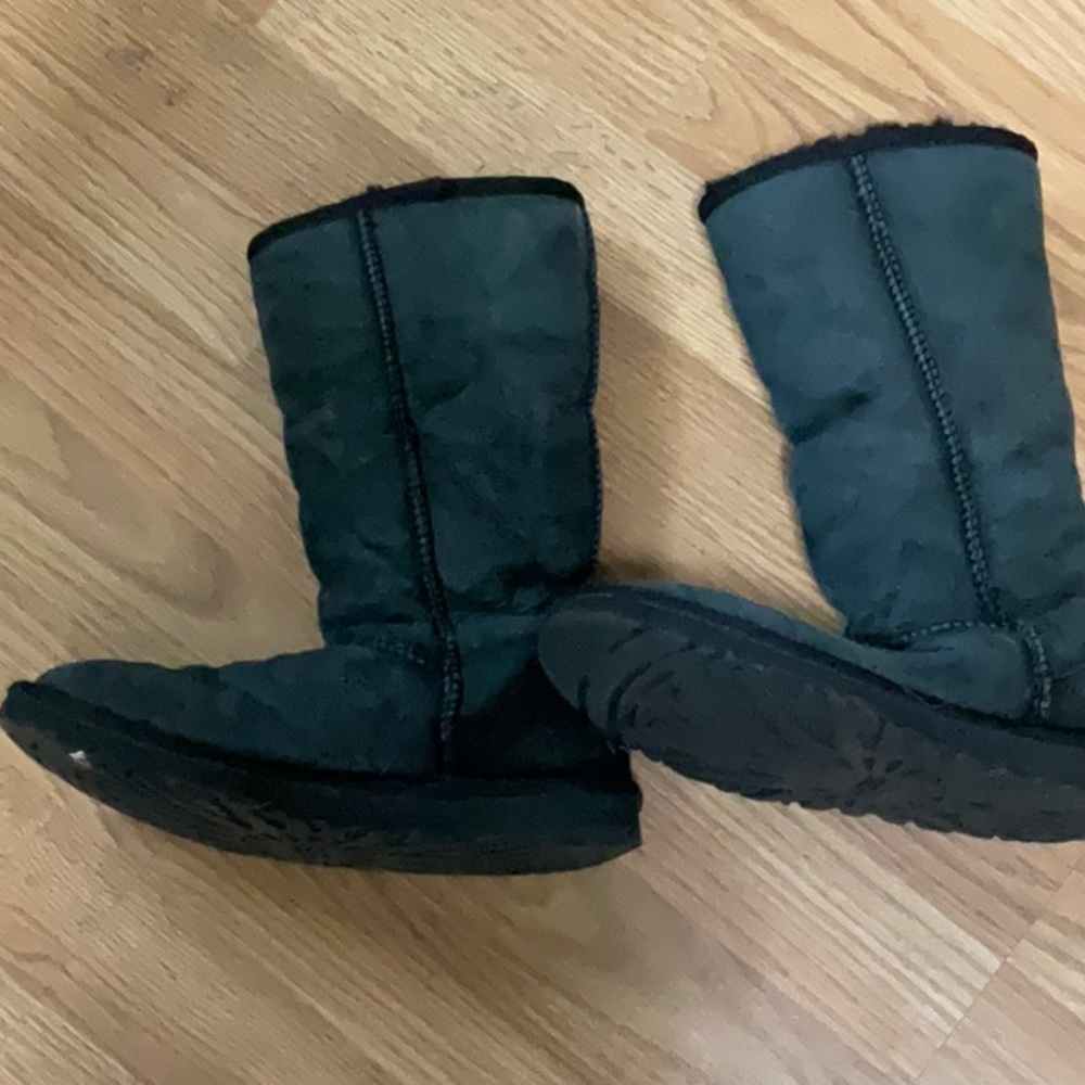 UGG BLACK CLASSIC TALL SHERPA LINED BOOTS- faded in color ❤️ preloved ❤️ - Picture 6 of 15